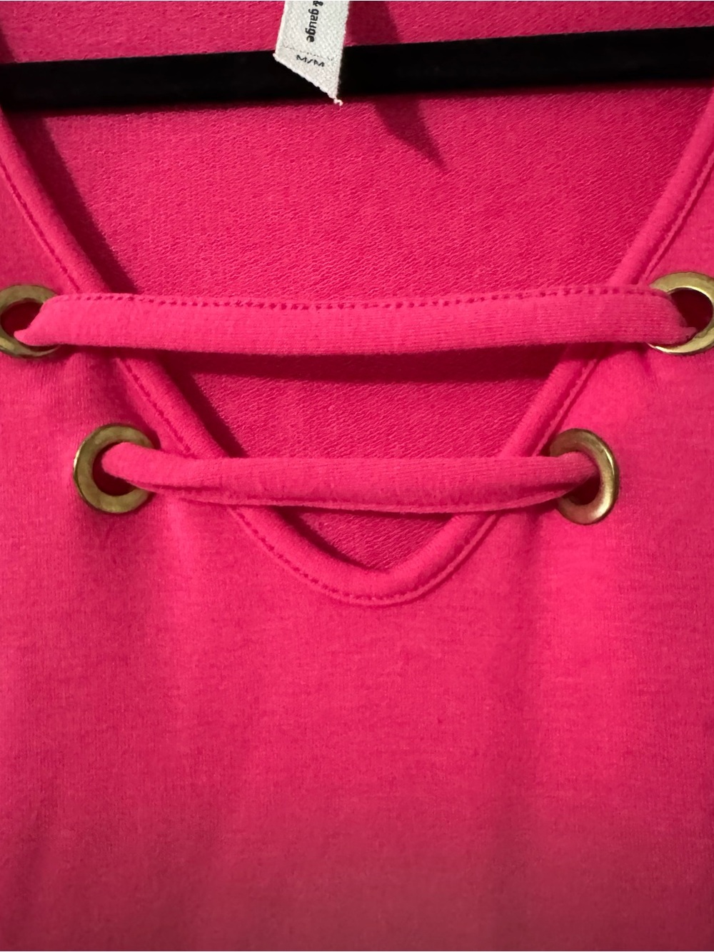 Cable & Gauge Dress Hot Pink Sleeveless V-Neck Below Knee Women’s Medium - Picture 3 of 6